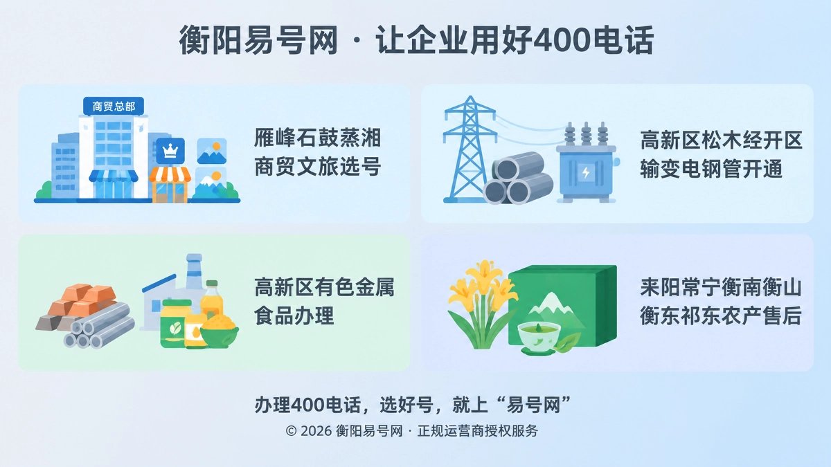 衡阳易号网400电话办理流程